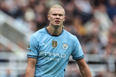 Manchester City 'den Erling Haaland Premier League maçı sırasında Newcastle United, Manchester City' ye karşı St. James 's Park, Newcastle, İngiltere, 28 Eylül 2024