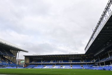 Goodison Park 'ın, 28 Eylül 2024' te İngiltere 'nin Liverpool şehrindeki Goodison Park' ta oynanan Everton-Crystal Palace Premier League maçı öncesinde genel bir görüntüsü.