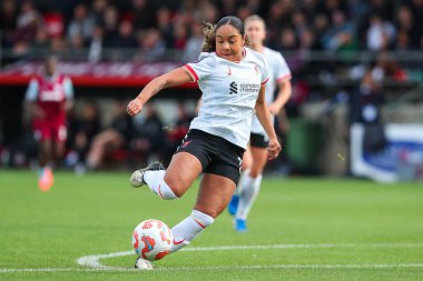 Liverpool 'dan Olivia Smith, 29 Eylül 2024' te İngiltere 'deki Chigwell İnşaat Stadyumu' nda Batı Ham United Women - Liverpool Women maçında 0-1 berabere kaldı.