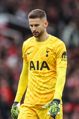 Guglielmo Vicario of Tottenham Hotspur during the Premier League match Manchester United vs Tottenham Hotspur at Old Trafford, Manchester, United Kingdom, 29th September 202