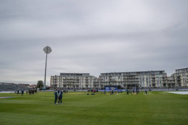 Birleşik Krallık 'ın Bristol şehrinde bulunan Unique Stadyumu' nda İngiltere 'ye karşı oynanan 5. Metro Bank One Day International karşılaşmasının önünde genel bir manzara var.