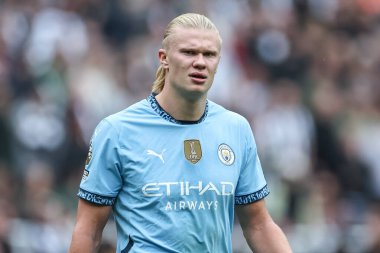 Manchester City 'den Erling Haaland Premier League maçı sırasında Newcastle United, Manchester City' ye karşı St. James 's Park, Newcastle, İngiltere, 28 Eylül 2024