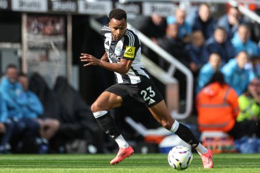 Newcastle United takımından Jacob Murphy, 28 Eylül 2024 'te İngiltere' deki St. James 's Park' ta oynanan Premier League maçı Newcastle United ile Manchester City maçında topu aldı.