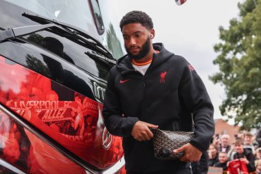 Liverpool 'dan Joe Gomez, 28 Eylül 2024 tarihinde İngiltere' nin Wolverhampton kentinde oynanan Premier Lig karşılaşmasında Wolverhampton Wanderers-Liverpool maçına geldi.