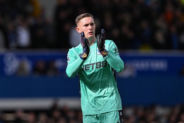 Crystal Palace 'dan Dean Henderson, 28 Eylül 2024' te İngiltere 'nin Liverpool kentinde oynanan Everton-Crystal Palace maçı öncesinde taraftarlarını alkışladı.