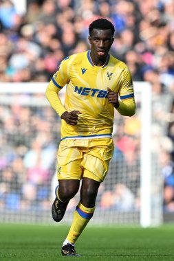 Kristal Saray 'dan Eddie Nketiah Premier Lig maçı sırasında 28 Eylül 2024' te İngiltere, Liverpool 'daki Goodison Park' ta Everton, Crystal Palace 'a karşı.