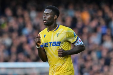 Kristal Saray 'dan Marc Guhi Premier Lig maçı sırasında 28 Eylül 2024' te Goodison Park, Liverpool 'da Everton, Crystal Palace' a karşı.