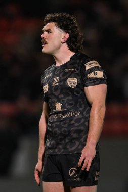 Betfred Süper Lig eleme maçında Leopar Robbie Mulhern Salford Halk Stadyumu 'nda Salford Red Devils - Leigh Leopards maçında, 27 Eylül 2024