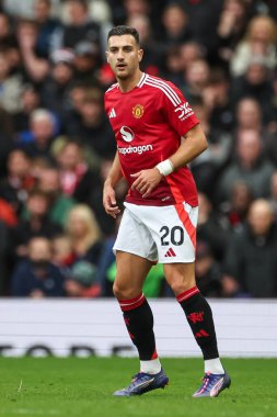 Manchester United 'dan Diogo Dalot Manchester United ile Tottenham Hotspur maçında Old Trafford, Manchester, İngiltere' de 29 Eylül 202 'de karşılaştı.