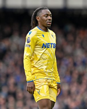 Kristal Saray 'dan Eberechi Eze Premier Lig maçı sırasında 28 Eylül 2024' te İngiltere, Liverpool 'daki Goodison Park' ta Everton-Crystal Palace maçında