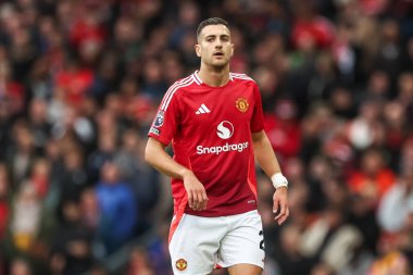 Manchester United 'dan Diogo Dalot Manchester United ile Tottenham Hotspur maçında Old Trafford, Manchester, İngiltere' de 29 Eylül 202 'de karşılaştı.