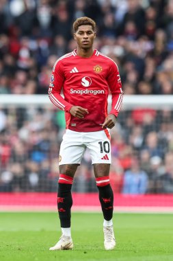 Manchester United ile Tottenham Hotspur arasında oynanan Premier League maçında Manchester United 'dan Marcus Rashford, Old Trafford, Manchester, İngiltere, 29 Eylül 202