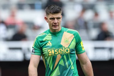 Newcastle United takımından Nick Pope, Newcastle United ile Manchester City maçında 28 Eylül 2024 'te St. James' s Park, Newcastle, İngiltere 'de karşı karşıya geldi.