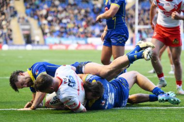 St. Helens takımından Tommy Makinson, 28 Eylül 2024 'te İngiltere' nin Warrington şehrinde oynanan Halliwell Jones Stadyumu 'nda oynanan Betfred Süper Lig eleme maçında üçüncü kez gol attı.
