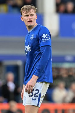 Everton 'dan Jarrad Branthwaite Premier League maçı sırasında Everton, 28 Eylül 2024' te Goodison Park 'ta Crystal Palace' a karşı.