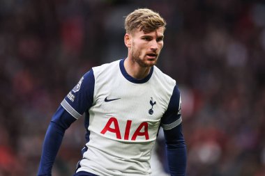 Premier Lig maçında Tottenham Hotspur 'dan Timo Werner, Manchester United' a karşı Old Trafford, Manchester, Birleşik Krallık, 29 Eylül 202