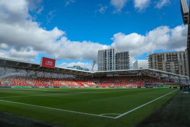 Premier League maçı öncesinde Gtech Community Stadyumu 'nun genel bir görüntüsü Brentford - West Ham United maçı, Gtech Community Stadyumu, Londra, Birleşik Krallık, 28 Eylül 2024