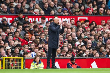 Manchester United 'ın Manchester United ile Tottenham Hotspur arasındaki Premier League maçında Manchester United' ın 10 Hag teknik direktörü.