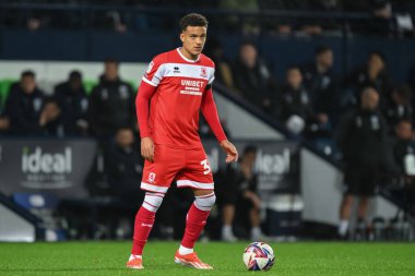 Middlesbrough 'lu Neto Borges, West Bromwich Albion, Middlesbrough' a karşı 1 Ekim 2024 'te oynanan Gökyüzü İddia Şampiyonası maçında eylemde.