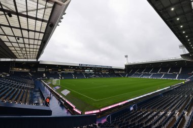The Hawthorns 'un The Hawthorns, West Bromwich Albion ile Middlesbrough maçı öncesinde 1 Ekim 2024' te İngiltere 'nin başkenti West Bromwich' te oynanacak maçın genel görünümü.
