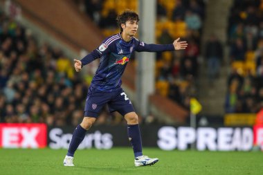 Norwich City ile Leeds United arasındaki Sky Bet Şampiyonası maçı sırasında Norwich Road, Norwich, İngiltere, 1 Ekim 2024