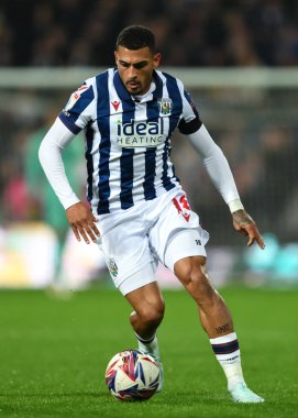West Bromwich Albion takımından Karlan Grant, West Bromwich Albion - Middlesbrough maçında, 1 Ekim 2024 'te The Hawthorns, West Bromwich, İngiltere