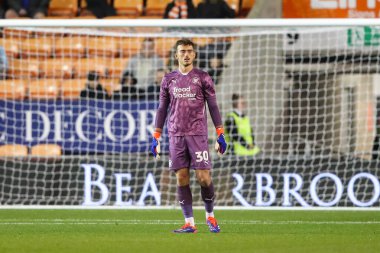 Harry Tyrer of Blackpool during the Sky Bet League 1 match Blackpool vs Lincoln City at Bloomfield Road, Blackpool, United Kingdom, 1st October 2024 clipart