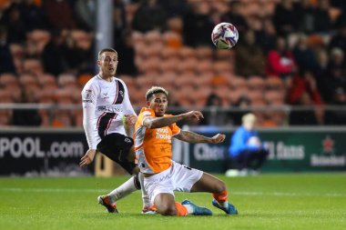 Blackpool 'dan Jordan Lawrence-Gabriel, 1 Ekim 2024' te Bloomfield Road, Blackpool 'da oynanan Blackpool Lincoln City maçında pas verdi.
