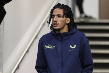 Burnley 'den Hannibal Mejbri, 1 Ekim 2024' te Burnley ile Plymouth Argyle 'ın oynadığı Turf Moor, Burnley' deki Sky Bet Şampiyonası maçına geldi.