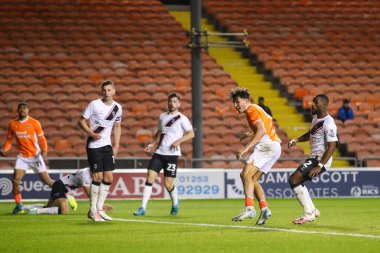 Blackpool 'dan Kyle Joseph 1 Ekim 2024' te Bloomfield Road, Blackpool 'da oynanan Blackpool-Lincoln maçında 1-0 berabere kaldı.