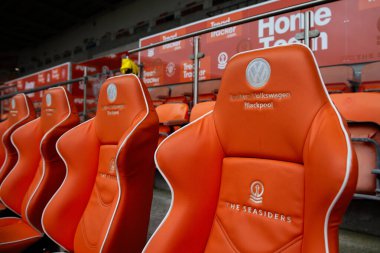 Bloomfield Road 'un içinde, Blackpool' un evi Sky Bet 1 'in karşısında Blackpool, Lincoln City' e karşı Bloomfield Road, Blackpool, 1 Ekim 2024