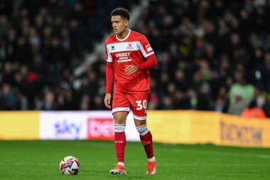 Middlesbrough 'lu Neto Borges, West Bromwich Albion, Middlesbrough' a karşı 1 Ekim 2024 'te oynanan Gökyüzü İddia Şampiyonası maçında eylemde.