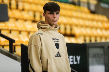 Leeds United takımından Charlie Crew, 1 Ekim 2024 'te İngiltere, Carrow Road' da oynanan Norwich City-Leeds United maçından önce Carrow Road 'a vardı.