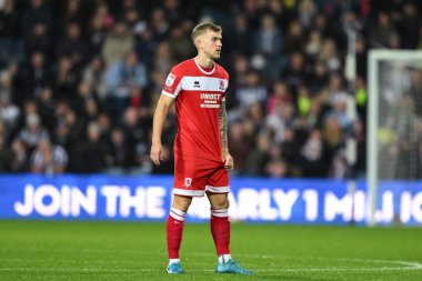 Middlesbrough takımından Riley McGree, West Bromwich Albion 'a karşı The Hawthorns, West Bromwich, İngiltere, 1 Ekim 2024