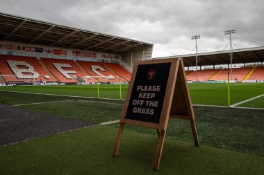 A general view inside of Bloomfield Road, home of Blackpool ahead of the Sky Bet League 1 match Blackpool vs Lincoln City at Bloomfield Road, Blackpool, United Kingdom, 1st October 2024 clipart