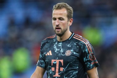 Bayern Münih 'ten Harry Kane UEFA Şampiyonlar Ligi Stage maçı sırasında Villa Park, Birmingham, Birleşik Krallık' ta Aston Villa - Bayern Münih maçında, 2 Ekim 2024