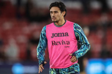 Swansea City 'den Nathan Tjoe-A-On maç öncesi ısınma maçında Sheffield United ile Swansea City Bramall Lane, Sheffield, İngiltere, 2 Ekim 2024' te karşı karşıya geldi.