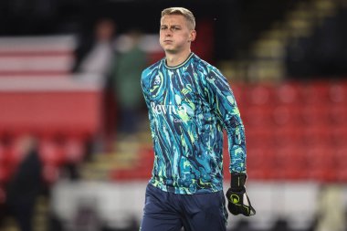 Swansea City 'den Nathan Broome maç öncesi ısınma maçında Sheffield United ile Swansea City arasında Bramall Lane, Sheffield, İngiltere, 2 Ekim 2024