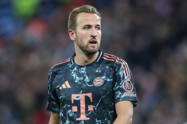 Bayern Münih 'ten Harry Kane UEFA Şampiyonlar Ligi Stage maçı sırasında Villa Park, Birmingham, Birleşik Krallık' ta Aston Villa - Bayern Münih maçında, 2 Ekim 2024