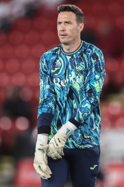 Swansea City 'den Ronald maç öncesi ısınma maçında Sheffield United ile Swansea City maçı sırasında Bramall Lane, Sheffield, İngiltere, 2 Ekim 2024