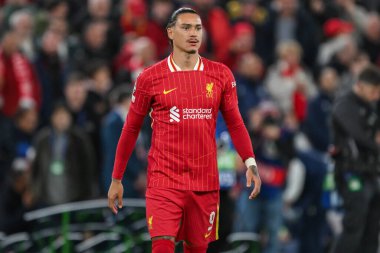 Liverpool 'dan Darwin Nunez sahaya UEFA Şampiyonlar Ligi - Lig Stage maçı Liverpool Bologna' ya karşı Anfield, Liverpool, İngiltere, 2 Ekim 2024