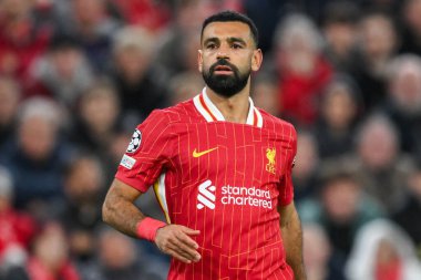 Liverpool 'dan Muhammed Salah, Liverpool Şampiyonlar Ligi - Lig Sahne Maçı' nda Liverpool 'a karşı Anfield, Liverpool, İngiltere, 2 Ekim 2024