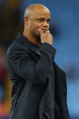 Bayern Münih teknik direktörü Vincent Kompany, UEFA Şampiyonlar Ligi Sahne Maçı sırasında İngiltere 'nin Birmingham kenti Villa Park' ta Aston Villa-Bayern Münih maçına geldi.