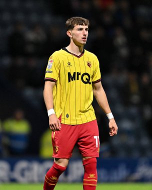 Watford 'dan Rocco Vata Sky Bet Şampiyonası' nda Preston North End Watford 'a karşı Deepdale, Preston, Birleşik Krallık' ta 2 Ekim 2024