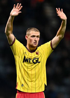 Mattie Pollock of Watford during the Sky Bet Championship match Preston North End vs Watford at Deepdale, Preston, United Kingdom, 2nd October 2024 clipart