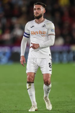 Swansea City 'den Matt Grimes 2 Ekim 2024' te Sheffield United, Sheffield Lane 'de Swansea City' ye karşı oynadığı maçta