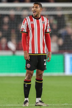 Sheffield United takımından Vinicius Souza 2 Ekim 2024 'te Sheffield United, Sheffield Lane' de Swansea City 'ye karşı oynadığı maçta