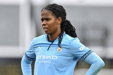 Manchester City Women 'dan Hadija Shaw 6 Ekim 2024' te Manchester City Women - West Ham United Women maçında Joie Stadyumu 'nda karşılaştı.