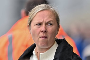 Rehanne Skinner West Ham United Women 'ın teknik direktörü Barclays Women' s Super League 'in önünde Manchester City Women vs West Ham United Women, Joie Stadyumu, Manchester, İngiltere, 6 Ekim 2024