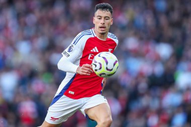 Arsenal 'den Gabriel Martinelli, 5 Ekim 2024' te Birleşik Krallık 'taki Emirates Stadyumu' nda oynanan Premier League maçında Arsenal, Southampton 'a karşı.